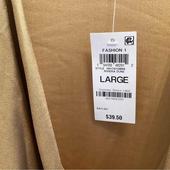 Stretch Satin Bodysuit Gold NWT - Picture 3 of 7